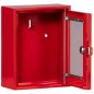 Boîte d'urgence - BURG-WÄCHTER - Modele 6161 - 167 x 130 x 64 mm - Marteau inclus - Métal rouge