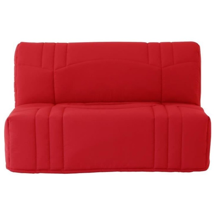 Banquette BZ DREAM - Tissu 100% Coton rouge - Couchage 140x190 cm - Classique - Moelleux Banquette BZ DREAM - Tissu 100% Coton rouge - Couchage 140x190 cm - Classique - Moelleux