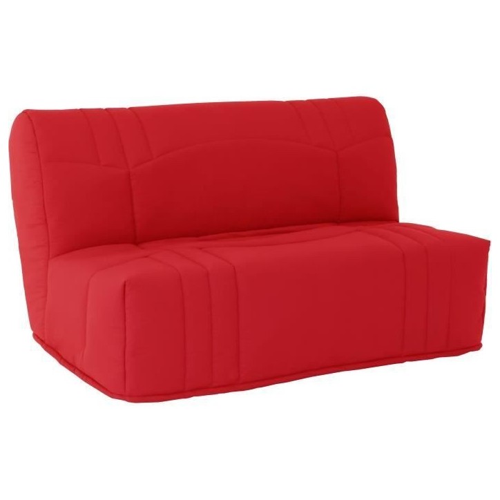 Banquette BZ DREAM - Tissu 100% Coton rouge - Couchage 140x190 cm - Classique - Moelleux Banquette BZ DREAM - Tissu 100% Coton rouge - Couchage 140x190 cm - Classique - Moelleux