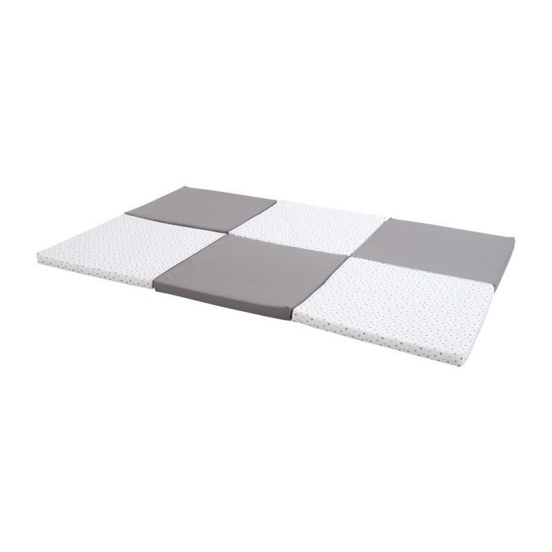 Tapis d'éveil XL - CANDIDE - Evolutif 5-en-1 - Gris / Etoiles