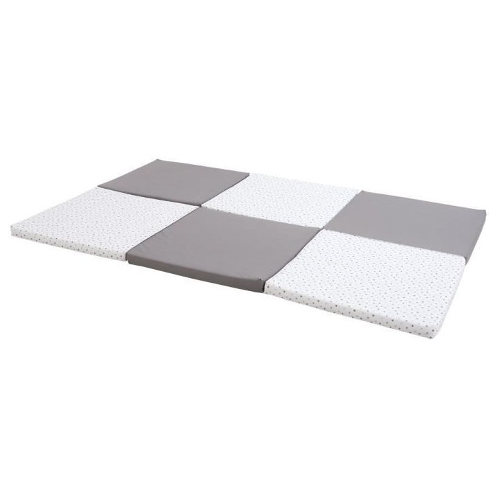 Tapis d'éveil XL - CANDIDE - Evolutif 5-en-1 - Gris / Etoiles