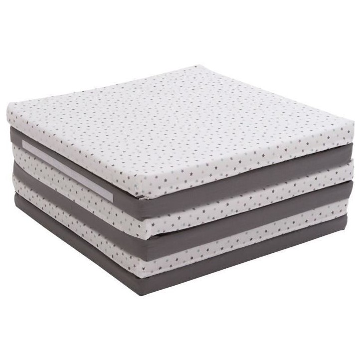 Tapis d'éveil XL - CANDIDE - Evolutif 5-en-1 - Gris / Etoiles