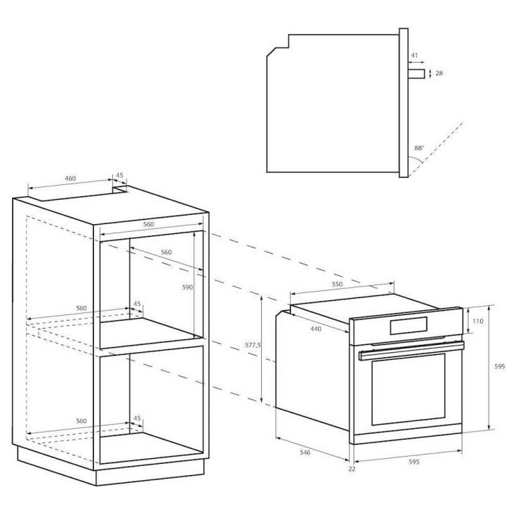 Four encastrable nettoyage manuel - convection naturelle CANDY FIDC N100 - noir - Classe A Four encastrable nettoyage manuel - convection naturelle CANDY FIDC N100 - noir - Classe A