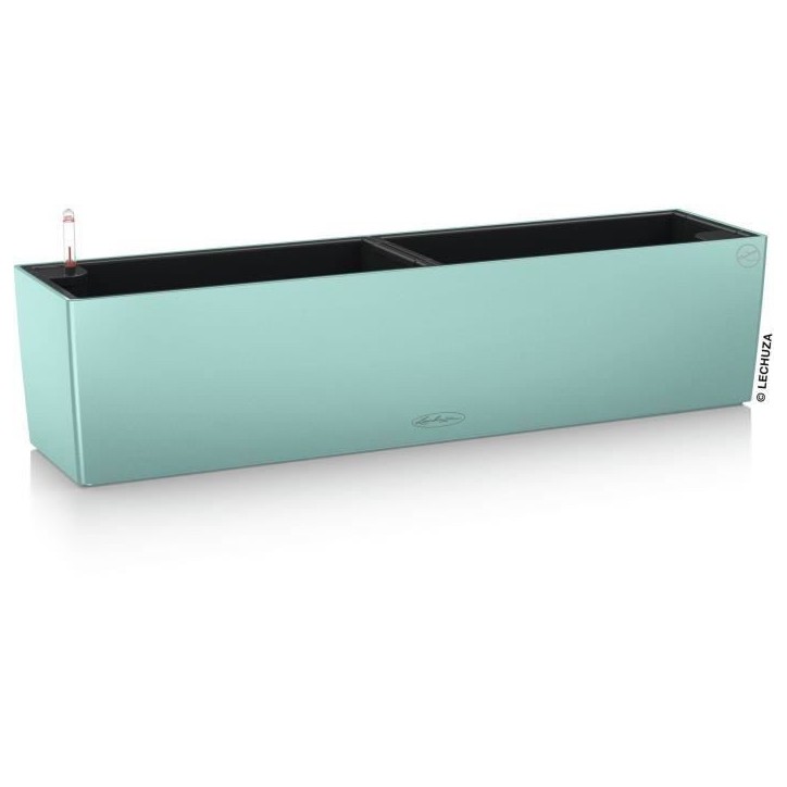 LECHUZA Jardiniere - Balconera Color 80 - 79 x 19 x 19 cm - Kit complet - Vert pastel - 12 L LECHUZA Jardiniere - Balconera Color 80 - 79 x 19 x 19 cm - Kit complet - Vert pastel - 12 L