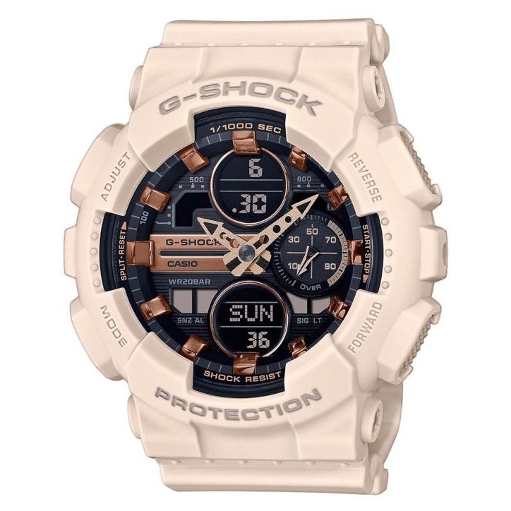 Montre - CASIO - G-Shock Classic Femme Blanc - Chrono 1/1000eme de s. - 5 alarmes - Etanche 20 bars
