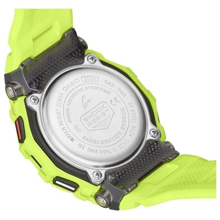 Montre - CASIO - G-Shock Sport - GBD-200-9ER - Jaune fluo Montre - CASIO - G-Shock Sport - GBD-200-9ER - Jaune fluo