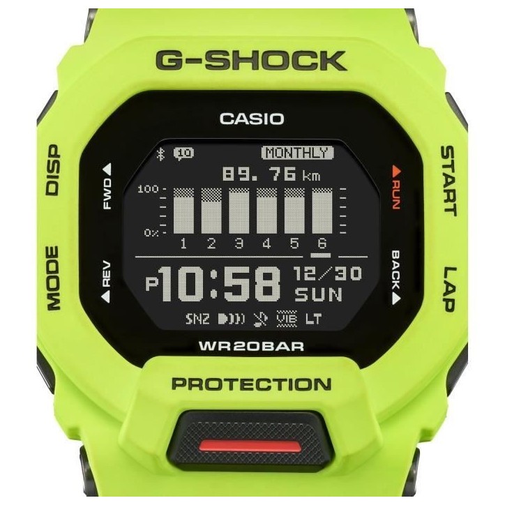 Montre - CASIO - G-Shock Sport - GBD-200-9ER - Jaune fluo Montre - CASIO - G-Shock Sport - GBD-200-9ER - Jaune fluo