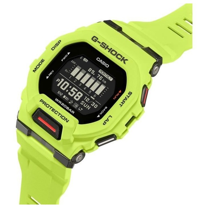 Montre - CASIO - G-Shock Sport - GBD-200-9ER - Jaune fluo Montre - CASIO - G-Shock Sport - GBD-200-9ER - Jaune fluo
