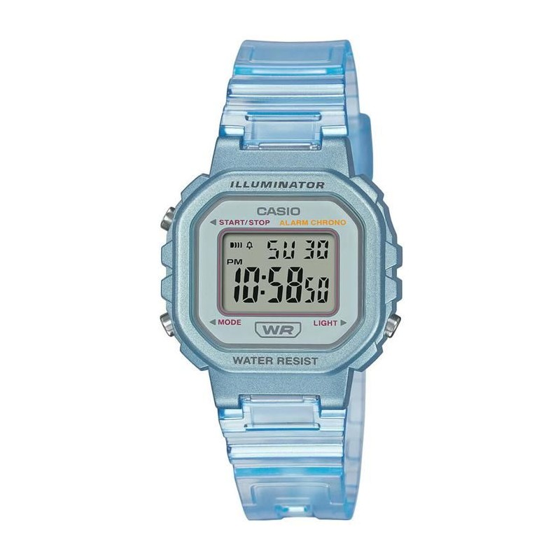 Montre Casio Vintage Femme Bleu et Transparent - CASIO - Quartz - Digi Montre Casio Vintage Femme Bleu et Transparent - CASIO - Quartz - Digi