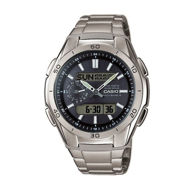 Montre - CASIO - WAVECEPTOR - Titane - Quartz - Sport - Gris Montre - CASIO - WAVECEPTOR - Titane - Quartz - Sport - Gris