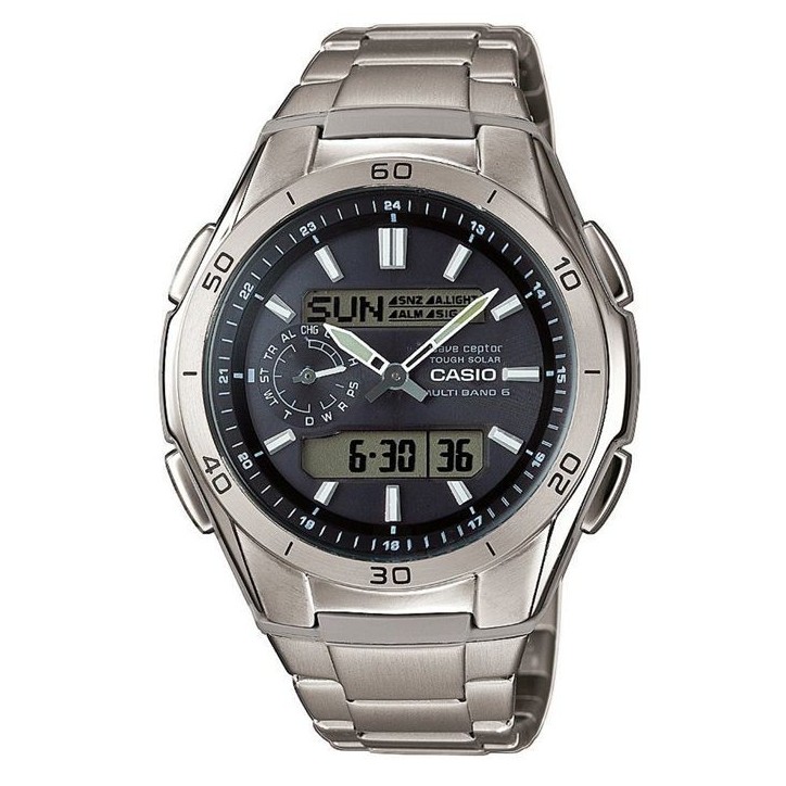 Montre - CASIO - WAVECEPTOR - Titane - Quartz - Sport - Gris Montre - CASIO - WAVECEPTOR - Titane - Quartz - Sport - Gris