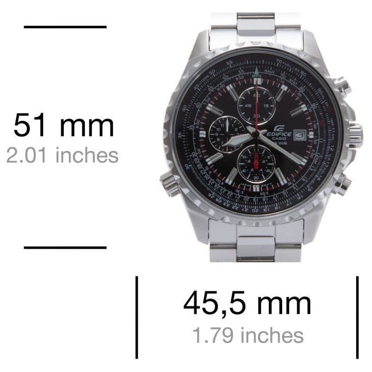 CASIO - Montre en acier inoxydable - EDIFICE - Gris CASIO - Montre en acier inoxydable - EDIFICE - Gris