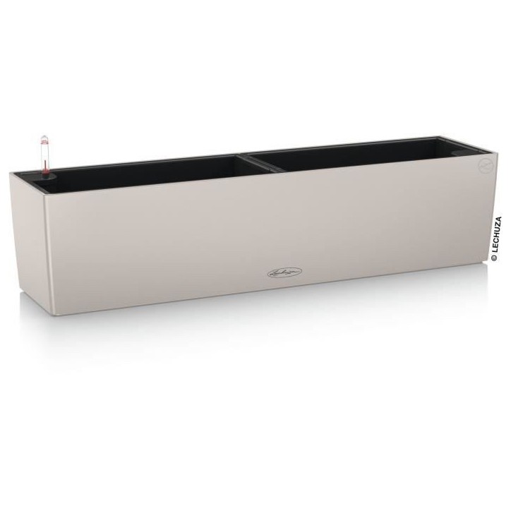 LECHUZA Jardiniere - Balconera color 80 - 79 x 19 x 19 cm - 12 L - Kit complet - Brun sable