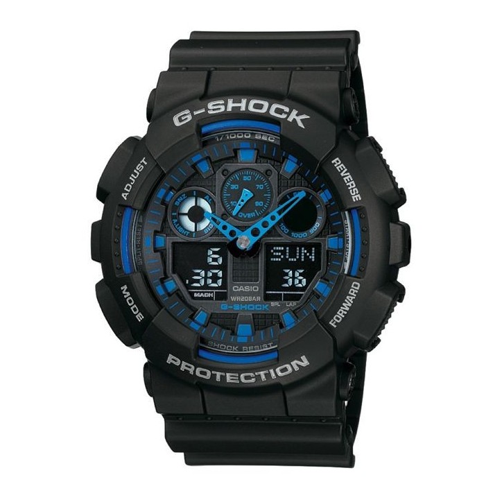 Montre - G SHOCK - GA-100-1A2ER - Résine - Étanchéité 20 Atm - Digital Montre - G SHOCK - GA-100-1A2ER - Résine - Étanchéité 20 Atm - Digital