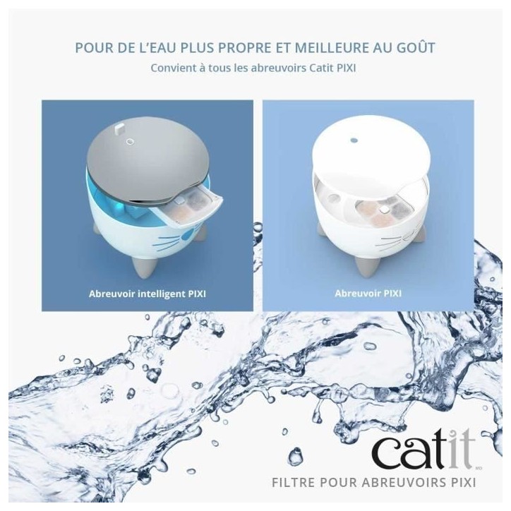 CATIT 3 Filtres pour fontaine a eau PIXI CATIT 3 Filtres pour fontaine a eau PIXI