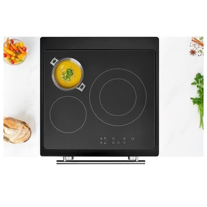 Cuisiniere induction - CONTINENTAL EDISON - CECI60FPB - 3 feux - L60 x H85 x P60 cm - Noir Cuisiniere induction - CONTINENTAL EDISON - CECI60FPB - 3 feux - L60 x H85 x P60 cm - Noir