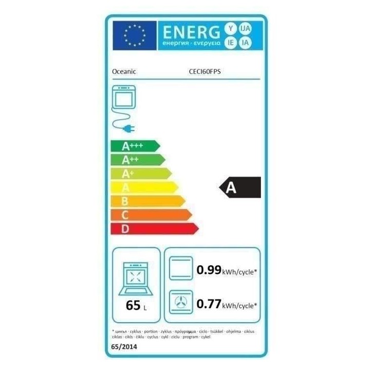 Cuisiniere induction - CONTINENTAL EDISON - CECI60FPS - 3 feux - L60 x H85 x P60 cm - Silver Cuisiniere induction - CONTINENTAL EDISON - CECI60FPS - 3 feux - L60 x H85 x P60 cm - Silver