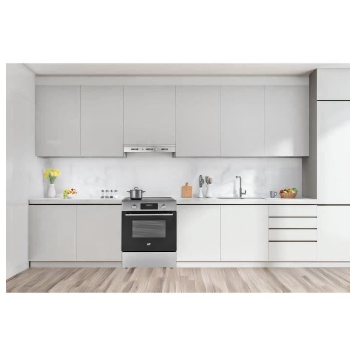 Cuisiniere induction - CONTINENTAL EDISON - CECI60FPS - 3 feux - L60 x H85 x P60 cm - Silver Cuisiniere induction - CONTINENTAL EDISON - CECI60FPS - 3 feux - L60 x H85 x P60 cm - Silver