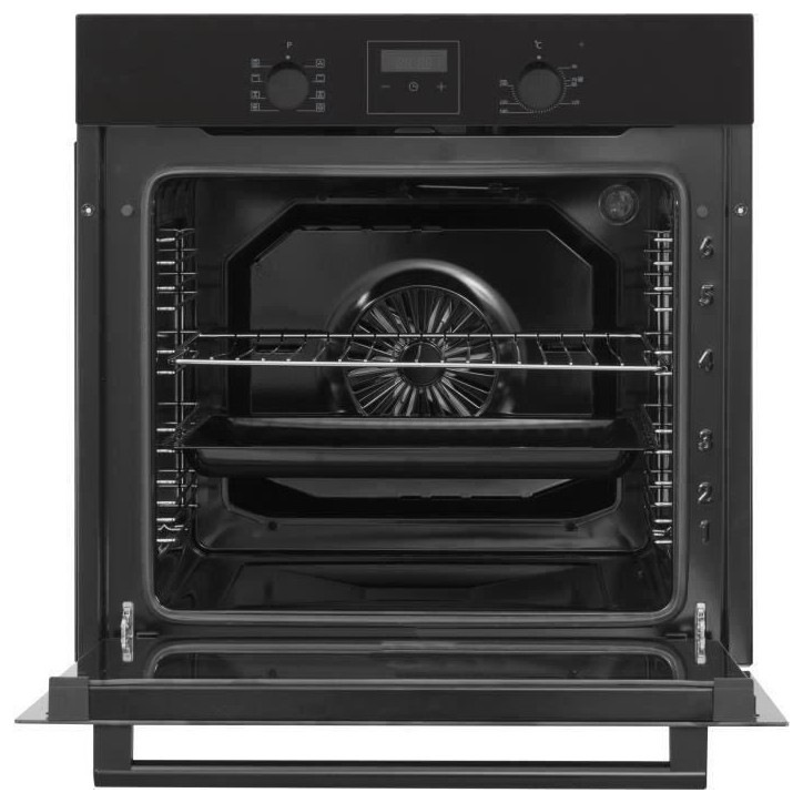 Four encastrable nettoyage catalyse - chaleur pulsée CONTINENTAL EDISON F80CBP Noir programmateur digital - 59,5 x 59,5 x 56,6