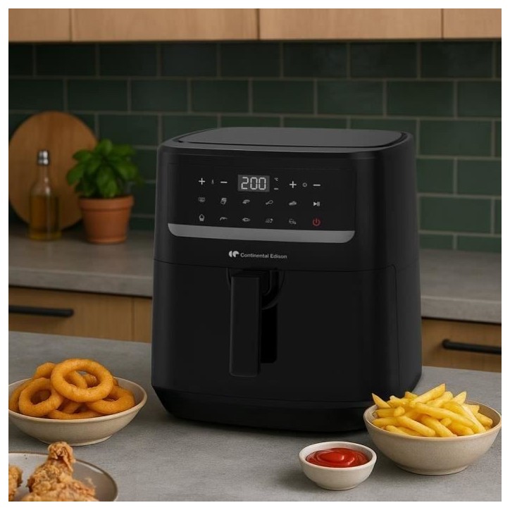 Friteuse a air sans huile - CONTINENTAL EDISON - CEFR240092L - 1800 W - 9,2 L - Noir