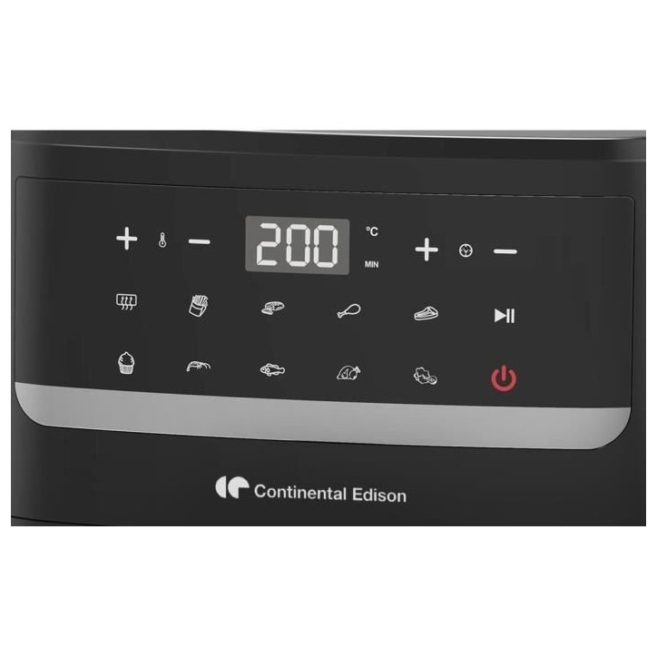 Friteuse a air sans huile - CONTINENTAL EDISON - CEFR240092L - 1800 W - 9,2 L - Noir