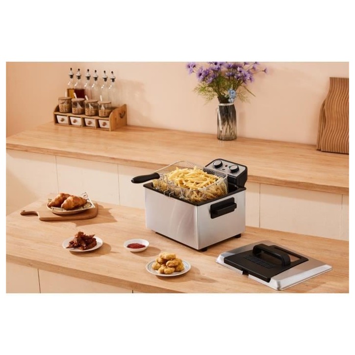 Friteuse - CONTINENTAL EDISON - CEFR5IN3P - 5 L - 3 paniers Friteuse - CONTINENTAL EDISON - CEFR5IN3P - 5 L - 3 paniers