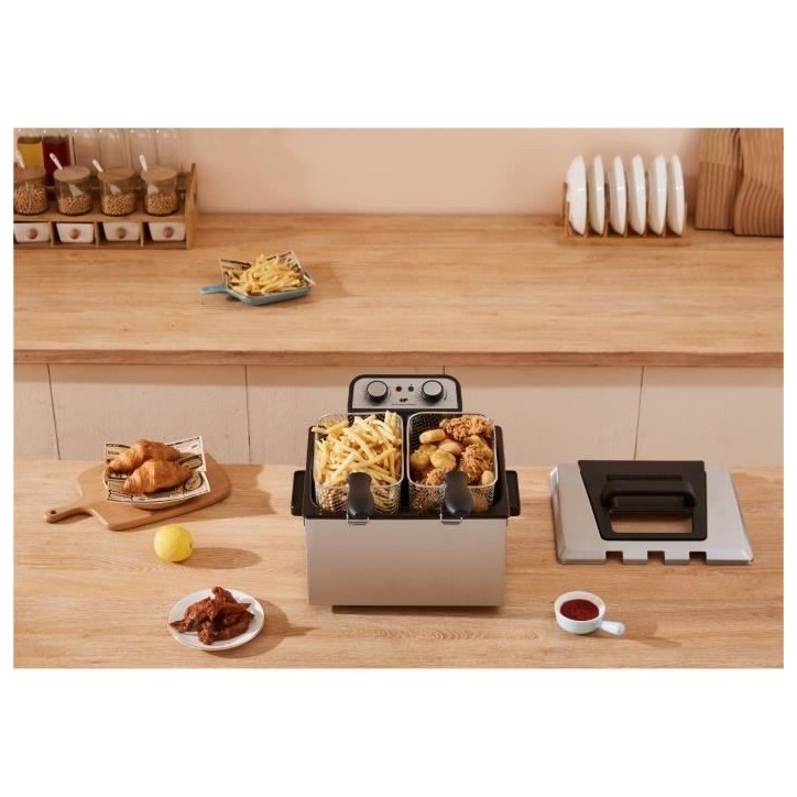 Friteuse - CONTINENTAL EDISON - CEFR5IN3P - 5 L - 3 paniers Friteuse - CONTINENTAL EDISON - CEFR5IN3P - 5 L - 3 paniers