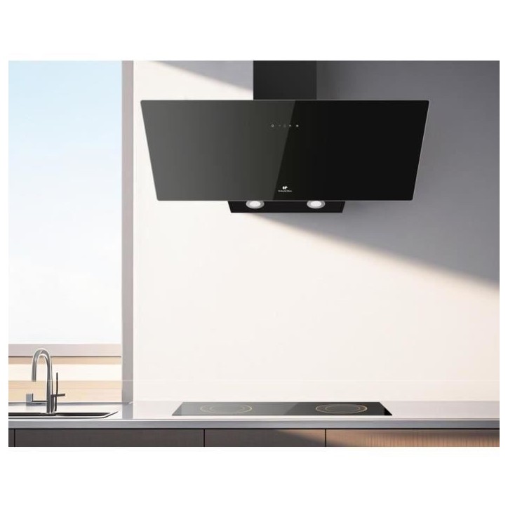 Hotte décorative inclinée - CONTINENTAL EDISON - CEHDI90B - A +++ - L90 cm - Noir Hotte décorative inclinée - CONTINENTAL EDISON - CEHDI90B - A +++ - L90 cm - Noir
