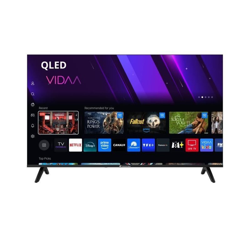 TV LED QLED - CONTINENTAL EDISON - 50“ (127 cm) - 3xHDMI - 2xUSB - N