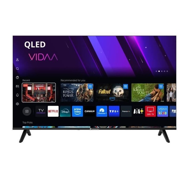 TV LED QLED - CONTINENTAL EDISON - 50“ (127 cm) - 3xHDMI - 2xUSB - Noir - CELED50SVQLD25B6
