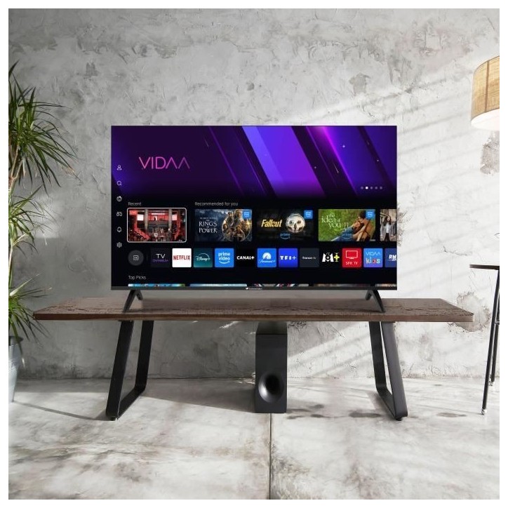 TV LED QLED - CONTINENTAL EDISON - 50“ (127 cm) - 3xHDMI - 2xUSB - Noir - CELED50SVQLD25B6