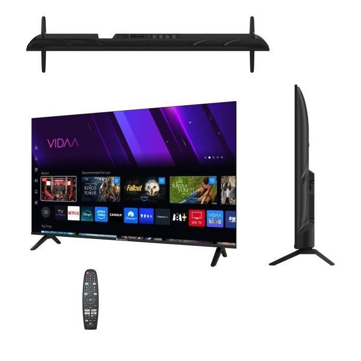TV LED QLED - CONTINENTAL EDISON - 50“ (127 cm) - 3xHDMI - 2xUSB - Noir - CELED50SVQLD25B6