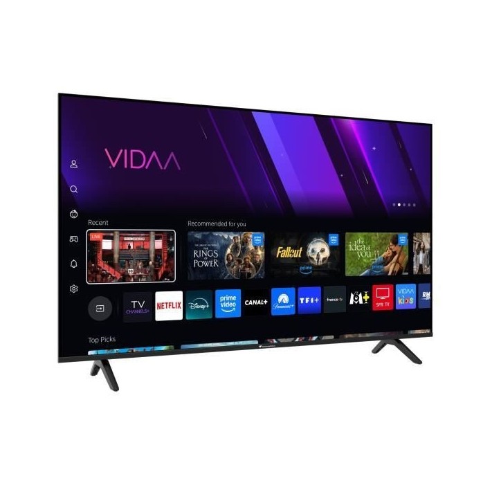 TV LED UHD - CONTINENTAL EDISON - 55“ (139 cm) - 3xHDMI - 2xUSB - Noir - CELED55SV2UD25B6