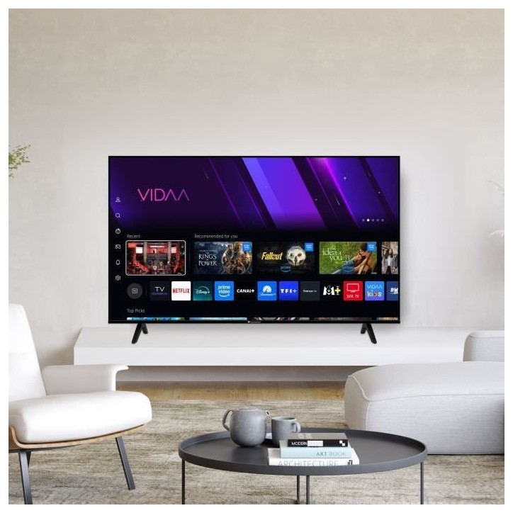 TV LED UHD - CONTINENTAL EDISON - 55“ (139 cm) - 3xHDMI - 2xUSB - Noir - CELED55SV2UD25B6