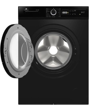Lave-linge hublot - Pose libre - CONTINENTAL EDISON - CELL712IBP - 7 kg - Induction - 60 cm - 1200 trs/min - Noir mat