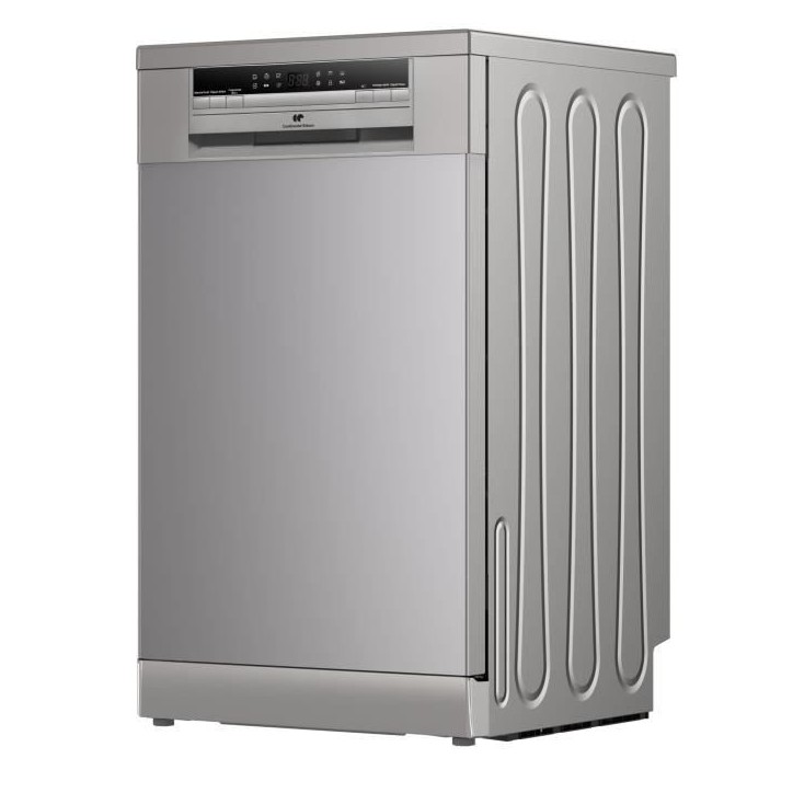 Lave-vaisselle pose libre - CONTINENTAL EDISON - CELV1145S - 11 couverts - 45 cm - 45 dB - Silver