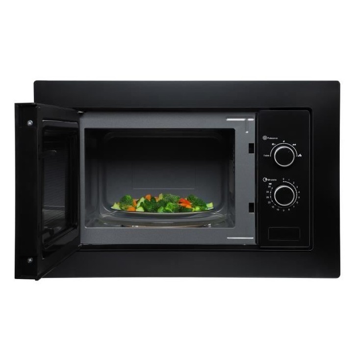 Micro-ondes encastrable - CONTINENTAL EDISON - CEMO20EBM2 - 1280 W - L59,5xH38,5xP35,3 cm - 20L - Noir