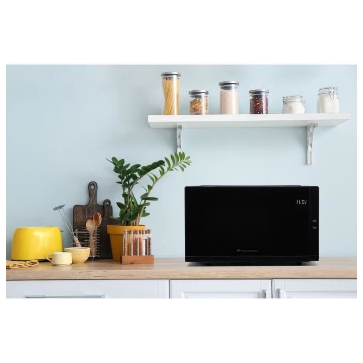 Micro-ondes - CONTINENTAL EDISON - CEMO23B - Noir - 1280 W - L48 x H29,3 x P33,7 cm - 23 L Micro-ondes - CONTINENTAL EDISON - CEMO23B - Noir - 1280 W - L48 x H29,3 x P33,7 cm - 23 L