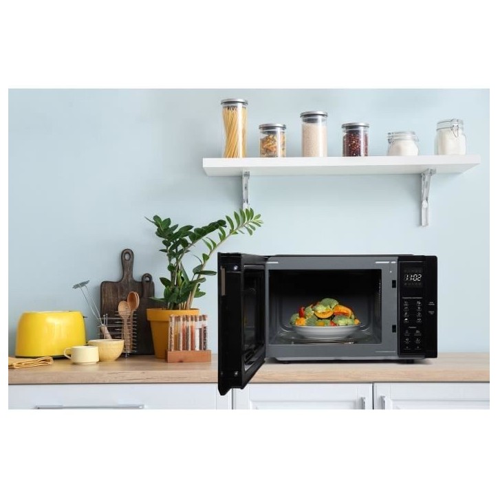Micro-ondes - CONTINENTAL EDISON - CEMO23B - Noir - 1280 W - L48 x H29,3 x P33,7 cm - 23 L Micro-ondes - CONTINENTAL EDISON - CEMO23B - Noir - 1280 W - L48 x H29,3 x P33,7 cm - 23 L