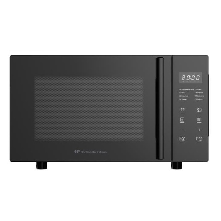 Micro-ondes sans plateau tournant - Flatbed - Grill - CONTINENTAL EDISON - CEMO23FB - 1280 W - L49,2xH29,7 xP34,8 cm - 23L - Noi Micro-ondes sans plateau tournant - Flatbed - Grill - CONTINENTAL EDISON - CEMO23FB - 1280 W - L49,2xH29,7 xP34,8 cm - 23L - Noi