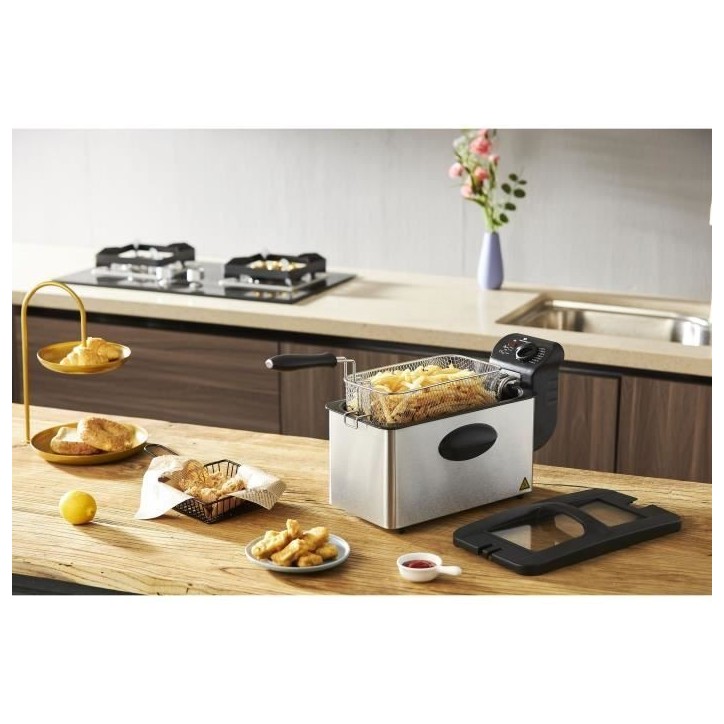 Friteuse 3 L CONTINENTAL EDISON CERFR3IN2 - 2000W - Inox Friteuse 3 L CONTINENTAL EDISON CERFR3IN2 - 2000W - Inox