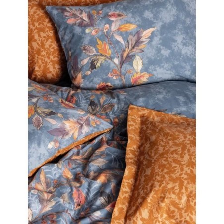 Parure de lit - 1 housse de couette 220 x 240 cm + 2 taies d'oreiller 60 x 60 cm - 100% coton renforcé - Moutarde