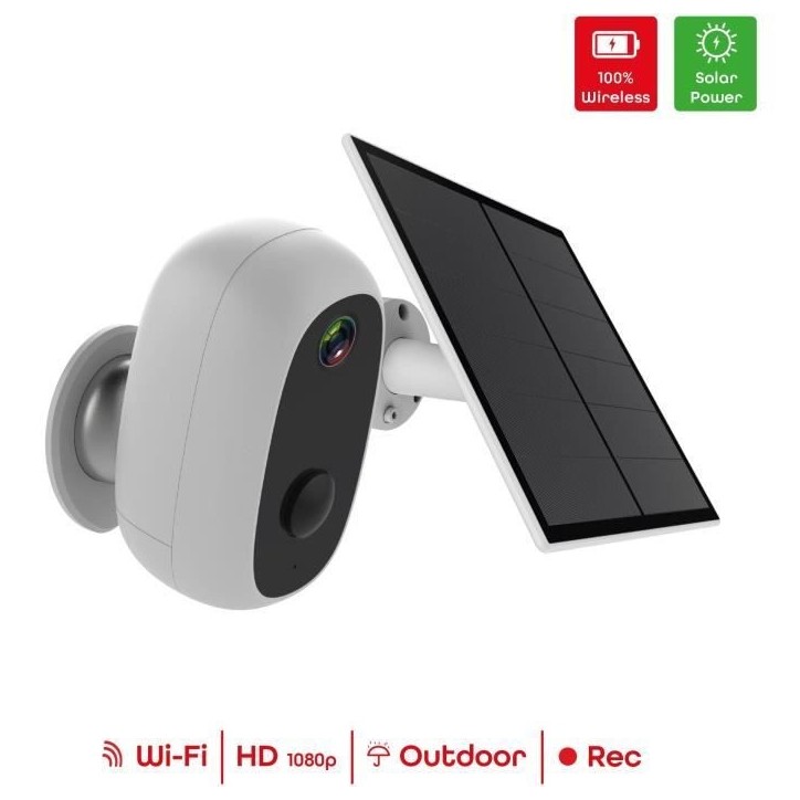 2 caméras avec panneau solaire - CHACON - 2-IPCAM-BE03-PS - Extérieur - WiFi 2 caméras avec panneau solaire - CHACON - 2-IPCAM-BE03-PS - Extérieur - WiFi