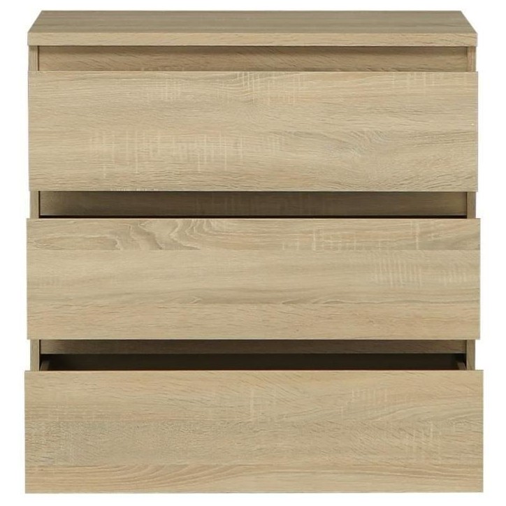 Commode CHELSEA 3 Tiroirs - Couleur chene - L 77,2 x P 42 x H 79,9 cm Commode CHELSEA 3 Tiroirs - Couleur chene - L 77,2 x P 42 x H 79,9 cm