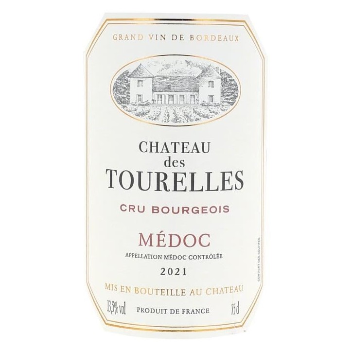 Château Des Tourelles 2021 Médoc Cru Bourgeois - Vin rouge de Bordeaux