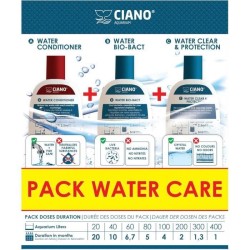Traitement aquarium - CIANO - Pack Water Care 3 x 100 ml - Eau cristal