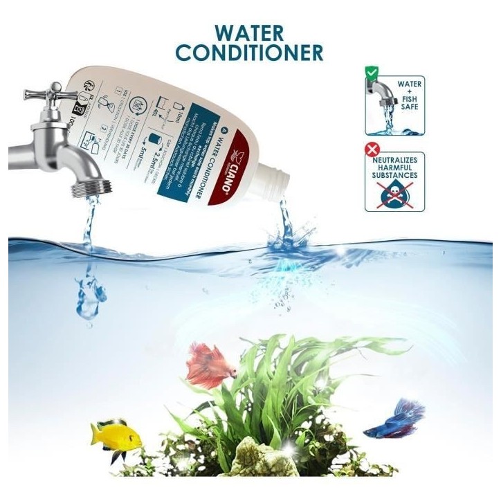 Traitement aquarium - CIANO - Pack Water Care 3 x 100 ml - Eau cristalline, santé poissons, entretien rapide