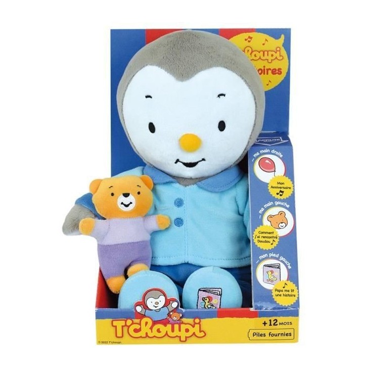 Peluche T'CHOUPI Raconte moi une histoire - JEMINI - ± 30 cm - Bleu - Enfant - Mixte Peluche T'CHOUPI Raconte moi une histoire - JEMINI - ± 30 cm - Bleu - Enfant - Mixte