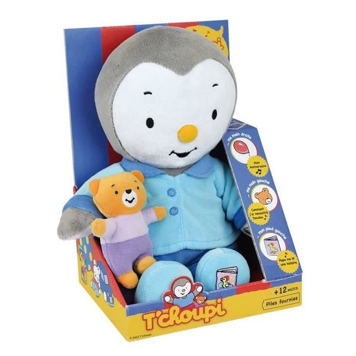 Peluche T'CHOUPI Raconte moi une histoire - JEMINI - ± 30 cm - Bleu - Enfant - Mixte Peluche T'CHOUPI Raconte moi une histoire - JEMINI - ± 30 cm - Bleu - Enfant - Mixte