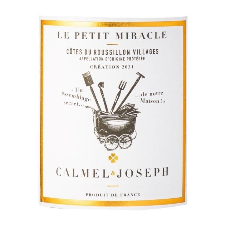 Calmel & Joseph Les Terroirs Le Petit Miracle 2021 Côtes du Roussillon Villages - Vin rouge de Languedoc